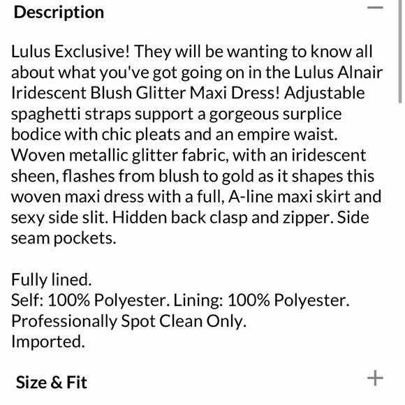 Alnair iridescent blush glitter maxi dress - Picture 6 of 7